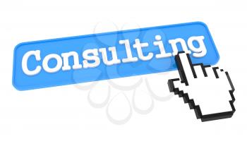 Consulting - Blue Button with Hand Cursor.