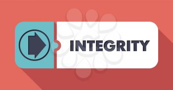 Integrity Concept in Flat Design with Long Shadows.