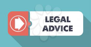 Legal Advice on Blue in Flat Design with Long Shadows.