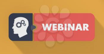 Webinar Concept in Flat Design with Long Shadows.