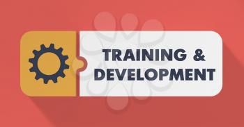 Training and Development Concept in Flat Design with Long Shadows.