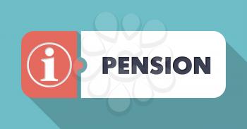Pension Concept in Flat Design with Long Shadows.