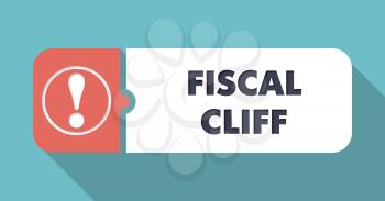 Fiscal Cliff Concept in Flat Design with Long Shadows.