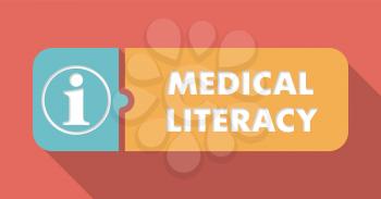 Medical Literacy Concept in Flat Design with Long Shadows.
