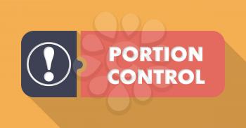 Portion Control Concept in Flat Design with Long Shadows.