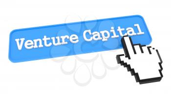 Venture Capital Button with Hand Cursor. Business Concept.