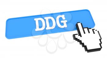 DDG Button with Hand Cursor. Business Concept.