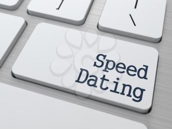 Speed Dating Concept. Button on Modern Computer Keyboard with Word Partners on It.
