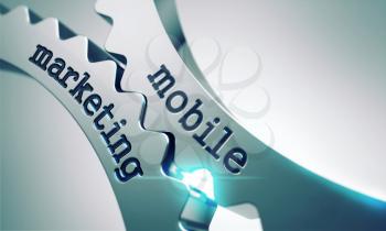 Mobile Marketing on the Mechanism of Metal Cogwheels.