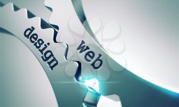 Web Design on the Mechanism of Metal Cogwheels.