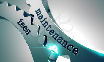 Royalty Free Clipart Image of Maintenance Fees on Gears