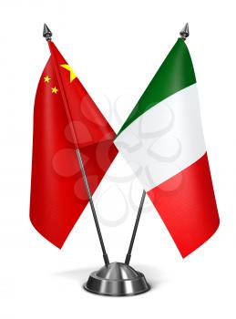 Royalty Free Clipart Image of China and Italy Miniature Flags