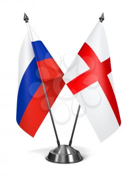 Royalty Free Clipart Image of Russia and England Miniature Flags