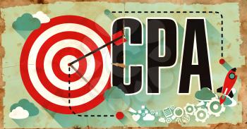 CPA - Cost per Action - Concept. Poster in Flat Design. Business Concept.