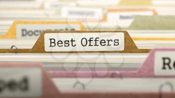 Best Offers on Business Folder in Multicolor Card Index. Closeup View. Blurred Image.