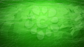 Green abstract polygonal background with wireframe lines. Computer generated 3d still.