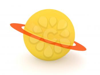 Planet Saturn abstract illustration. 3d rendering.