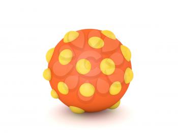 Dog toy ball against a white background. 3d render illustration.