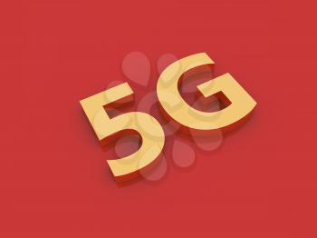 5G modern communication technology Internet. 3d render illustration.