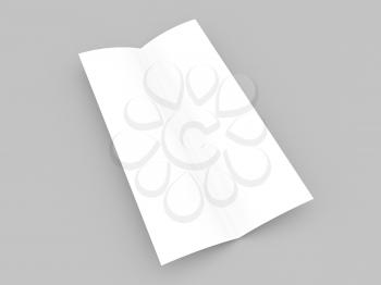 Greeting card mockup on gray background. 3d render illustration.