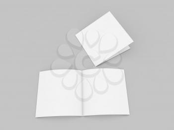 Greeting card layout on a gray background. 3d render illustration.