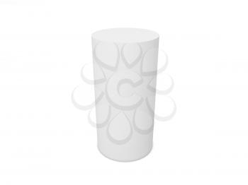 Packaging cylinder on a white background. 3d render illustration.