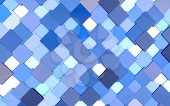 Seamless geometric background from quadrangles texture. 3d render illustration.