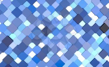 Abstract geometric quadrangles background, pattern. 3d render illustration.