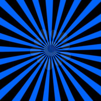 Starburst background, sunbeams going in all directions, blue and black