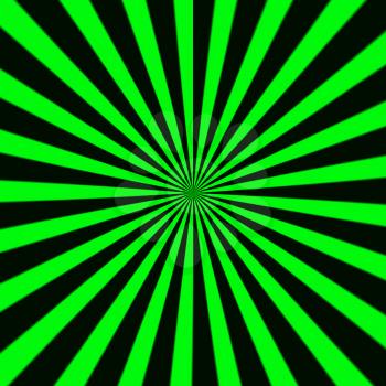 Starburst background, sunbeams going in all directions, green and black