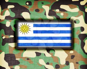 Amy camouflage uniform with flag on it, Uruguay