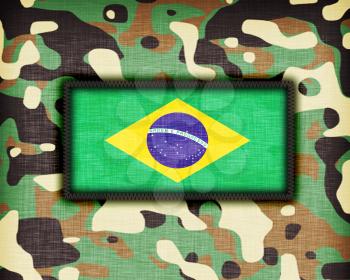 Amy camouflage uniform with flag on it, Brazil