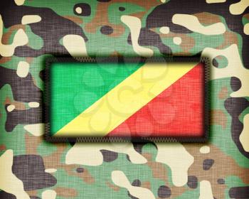 Amy camouflage uniform with flag on it, Congo
