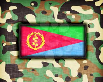 Amy camouflage uniform with flag on it, Eritrea