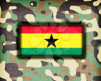 Amy camouflage uniform with flag on it, Ghana