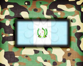 Amy camouflage uniform with flag on it, Guatemala