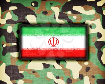 Amy camouflage uniform with flag on it, Iran