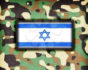Amy camouflage uniform with flag on it, Israel