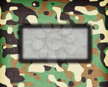 Amy camouflage uniform with room for text