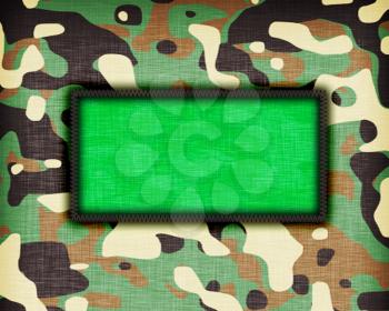 Amy camouflage uniform with flag on it, Libya
