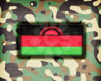 Amy camouflage uniform with flag on it, Malawi
