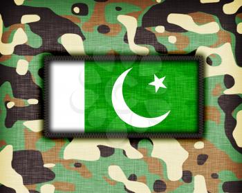 Amy camouflage uniform with flag on it, Pakistan
