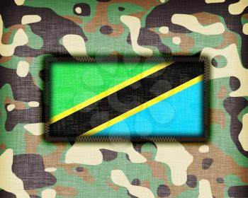 Amy camouflage uniform with flag on it, Tanzania