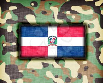 Amy camouflage uniform with flag on it, The Dominican Republic