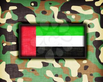 Amy camouflage uniform with flag on it, The UAE
