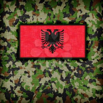 Amy camouflage uniform with flag on it, Albania