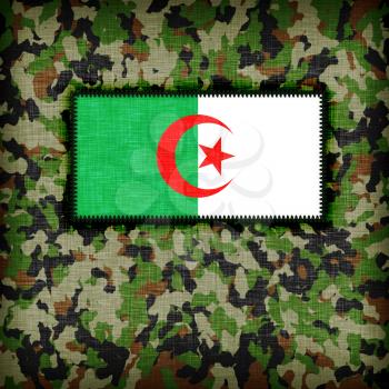 Amy camouflage uniform with flag on it, Algeria