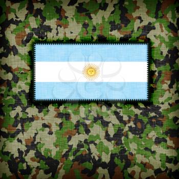 Amy camouflage uniform with flag on it, Argentina
