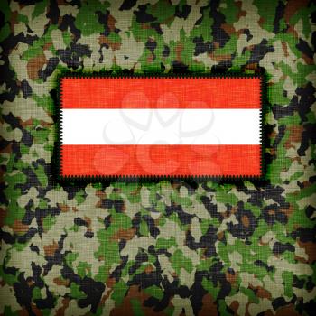 Amy camouflage uniform with flag on it, Austria