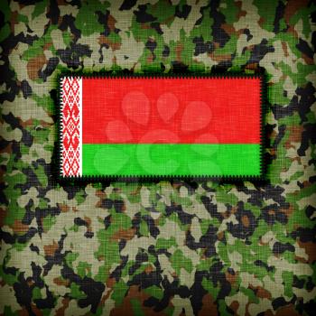 Amy camouflage uniform with flag on it, Belarus